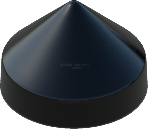 11" Black, Cone, Round, Piling Cap