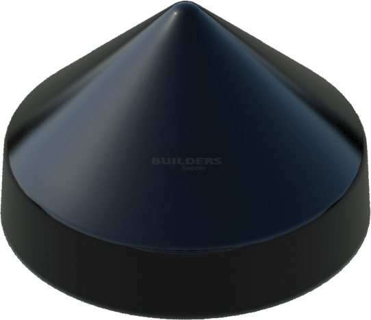 11-1/2" Black, Cone, Round, Piling Cap
