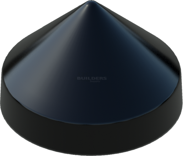 13-1/2" Black, Cone, Round, Piling Cap