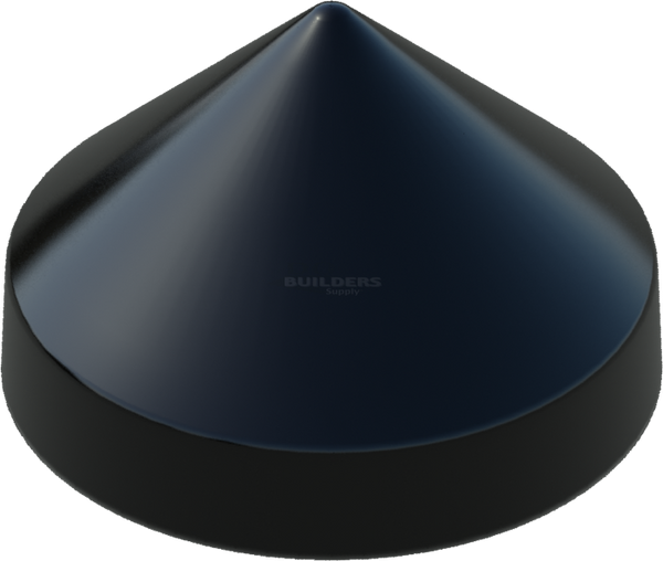 15" Black, Cone, Round, Piling Cap