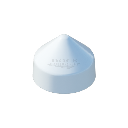 5" White, Cone, Round, Piling Cap