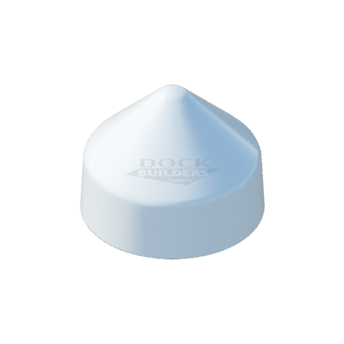 5-1/2" White, Cone, Round, Piling Cap