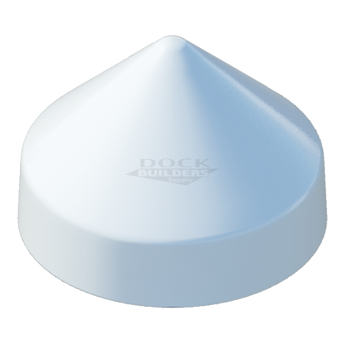 9-1/2" White, Cone, Round, Piling Cap