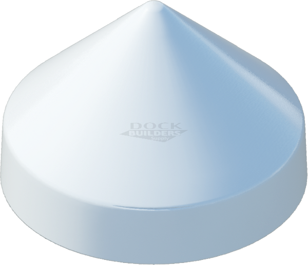 13" White, Cone, Round, Piling Cap