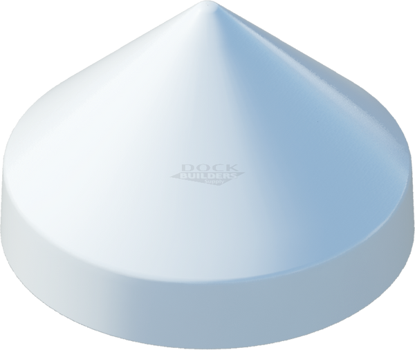 16" White, Cone, Round, Piling Cap