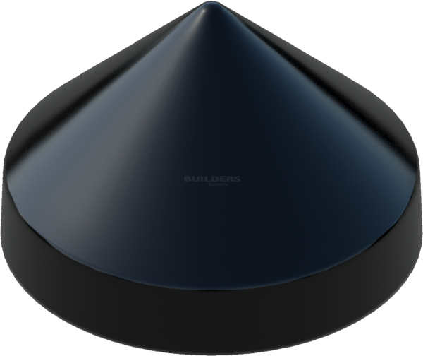 16-1/2" Black, Cone, Round, Piling Cap