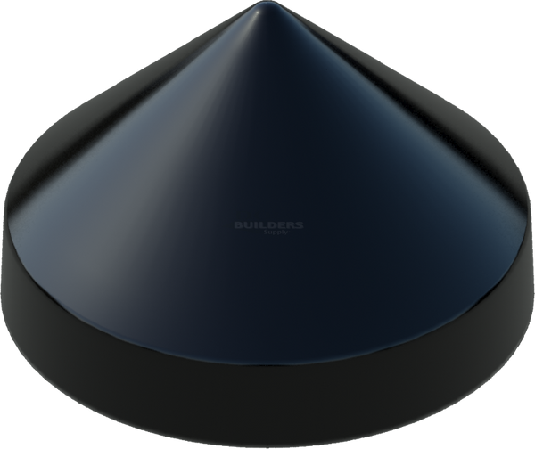 17" Black, Cone, Round, Piling Cap