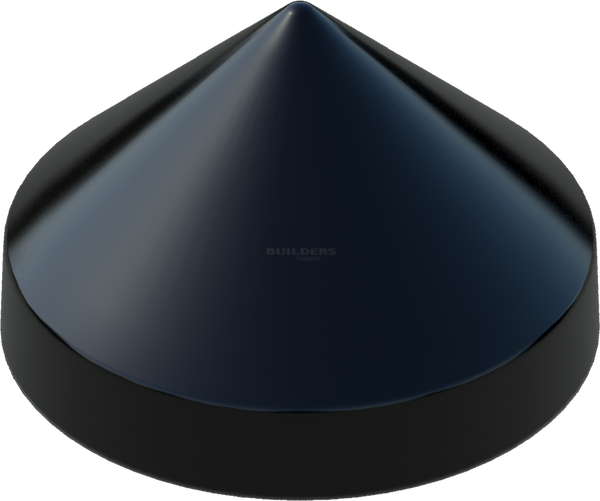 19" Black, Cone, Round, Piling Cap