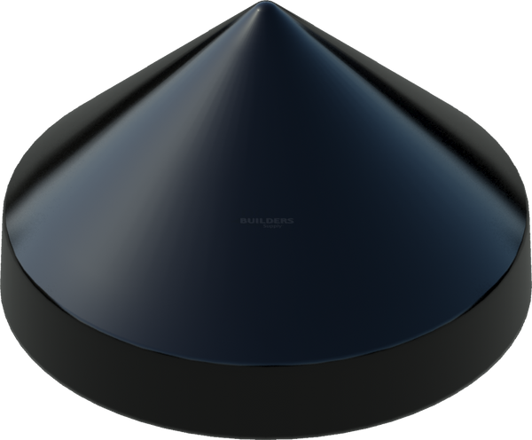 22" Black, Cone, Round, Piling Cap