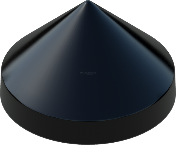 24" Black, Cone, Round, Piling Cap