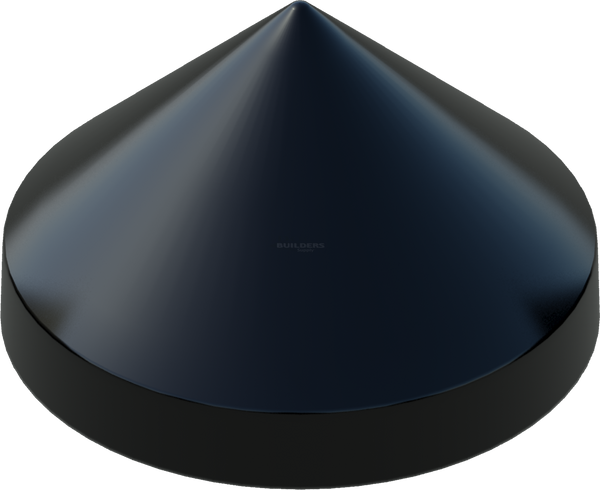 30" Black, Cone, Round, Piling Cap