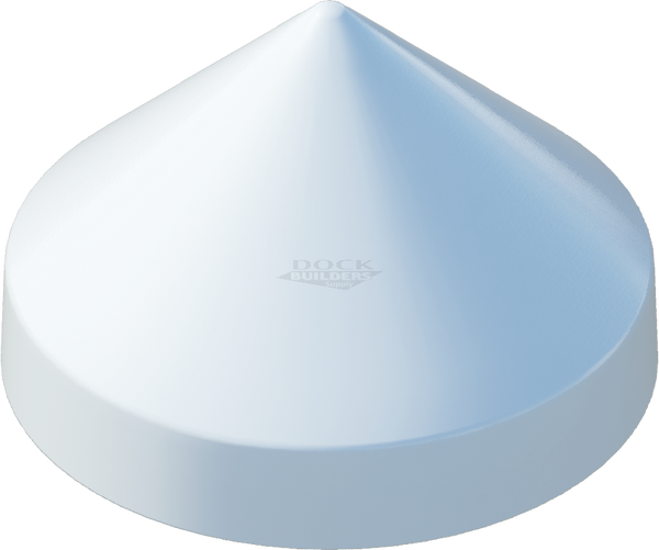 18" White, Cone, Round, Piling Cap