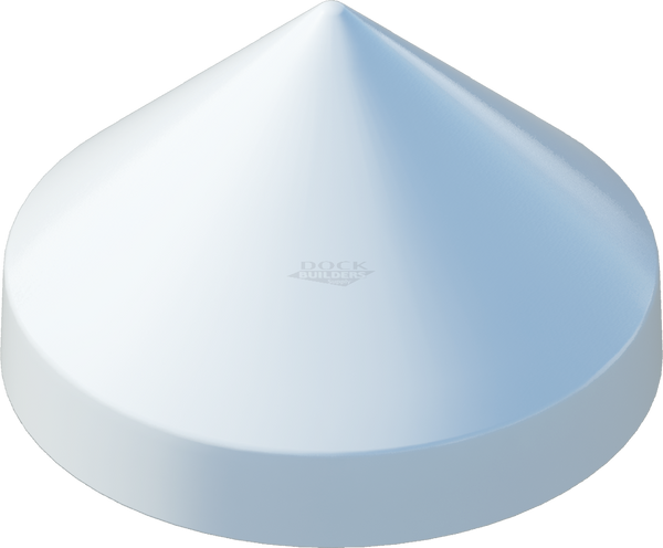 22" White, Cone, Round, Piling Cap