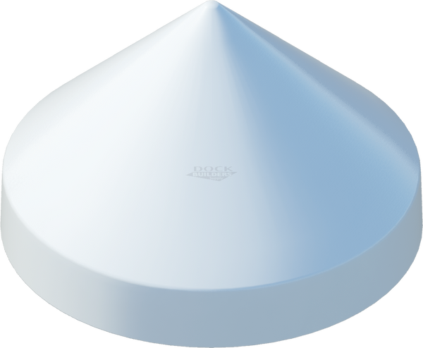 24" White, Cone, Round, Piling Cap