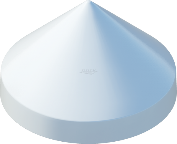 30" White, Cone, Round, Piling Cap