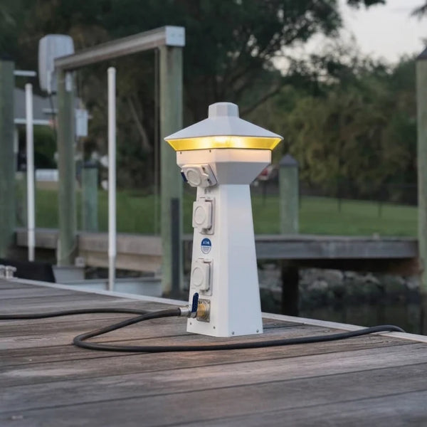 Special Order: Hatteras Power Pedestal with Light (Fully Customizable)