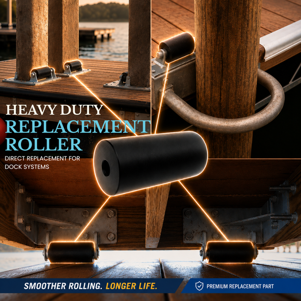 2.65" x 6" Black UHMW Replacement Roller