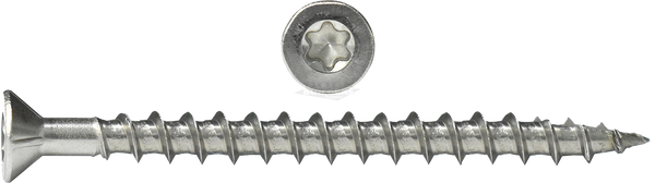#10 x 2-1/2" Wood Deck Screws, 305 Stainless, T25 Torx Star Drive (1,500 pieces)