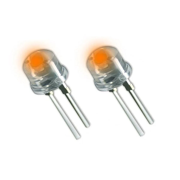 ORANGE 2pk LEDs For Solar Dock Post Lights