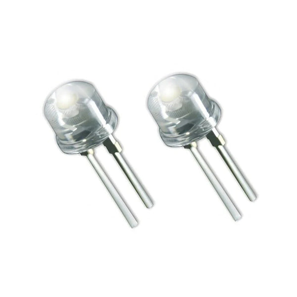 WHITE 2pk LEDs For Solar Dock Post Lights