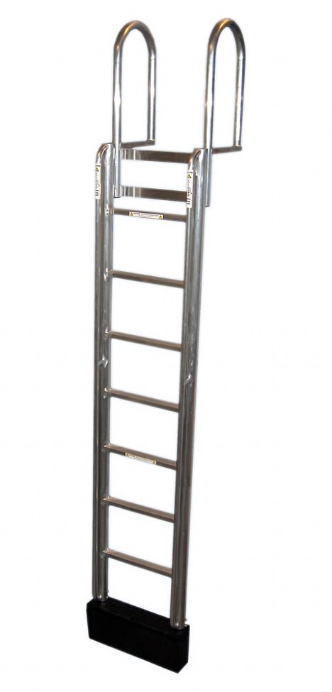 8 Step FLOATSTEP Aluminum Dock Ladders – Dock Builders Supply