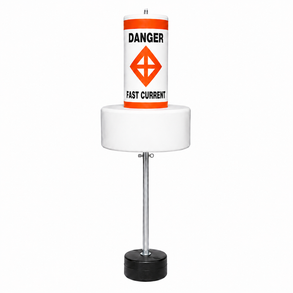 Tough Seal Float Collar Buoys with External Ballast (DANGER FAST CURRENT)