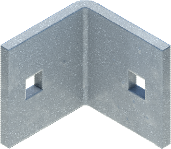 Angle Clip 2.5" x 2.5" w/ Square Hole (For 1/2" Carriage Bolt)