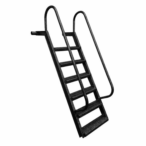 6-Step Wet Steps Dock Ladder – Hammered Black Powder Coat Finish (BOXED)