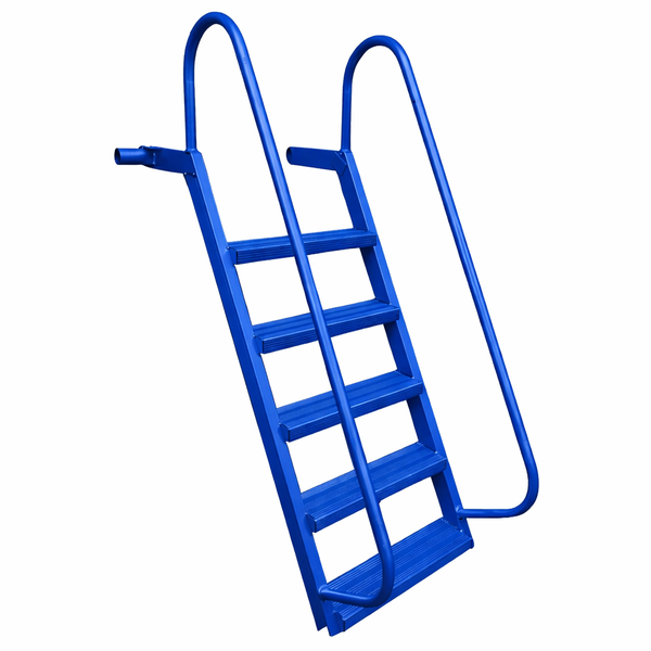 5-Step Wet Steps Dock Ladder – Blue Powder Coat Finish (WELDED)