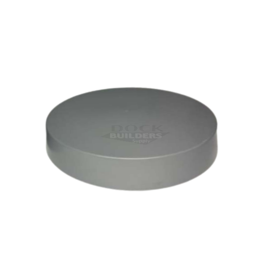 8" Dark Gray, Flat, Round, Piling Cap