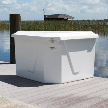 Classic Fiberglass Triangle Dock Box 54" x 34" x 29"