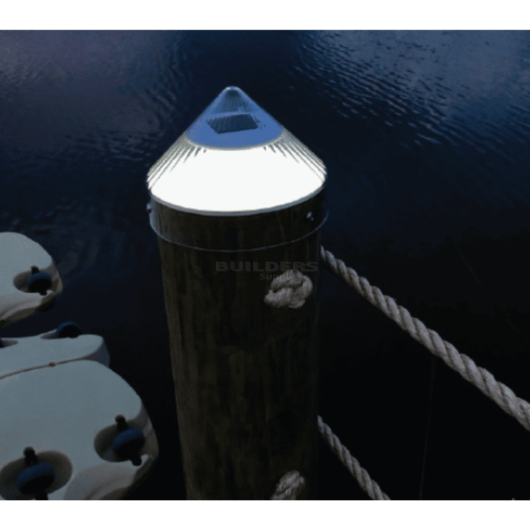 DokLite® 10″ Solar Piling Cap Light, White