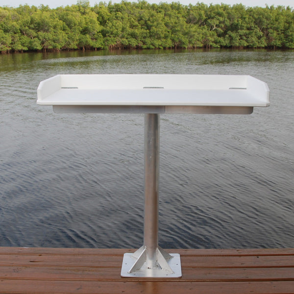 fish cleaning station accessories Rough Water Deluxe Fillet Table 50"W x 23"D x 36 Marine Fiberglass Direct corrosion clear coating How to Build a Fish