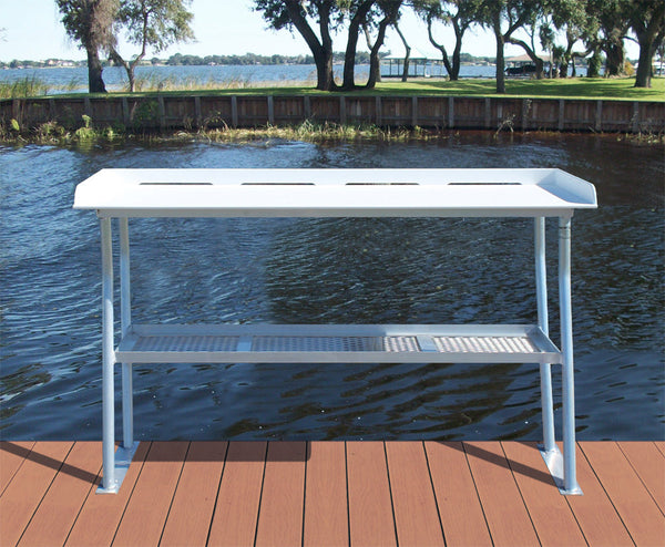68" Deluxe Fish Cleaning Station, 4-Leg, Aluminum