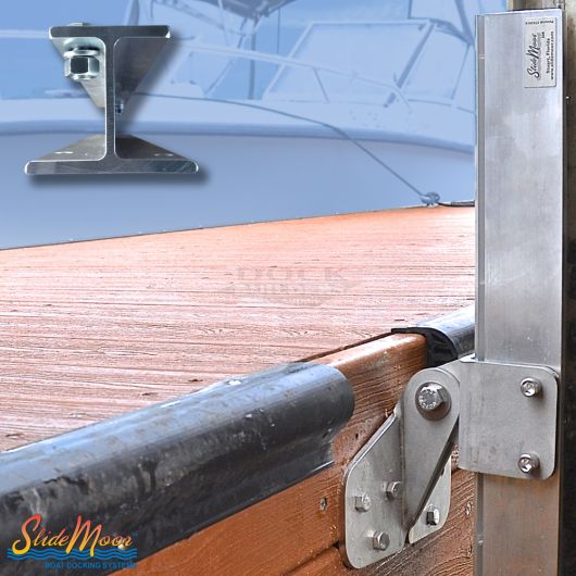 SlideMoor Floating Dock Bracket, 24" Slide, 14' I-Beam Track
