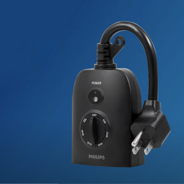 Philips 2-Outlet Outdoor Light-Sensing Digital Timer