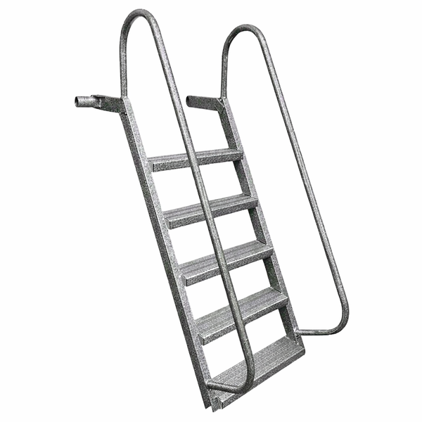 5-Step Wet Steps Dock Ladder – Hammered Silver Vein Powder Coat (BOXED)