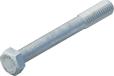 1/2" x 4" Hex Bolt, Galvanized