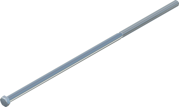 1/2" x 18" Hex Bolt, Stainless Steel