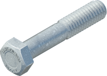 3/8" x 2-1/2" Hex Bolt, Galvanized