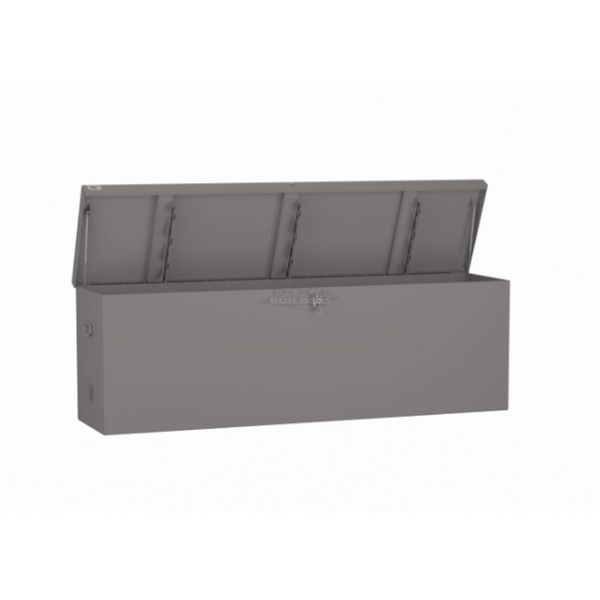 Heavy-Duty Aluminum Dock Storage Box – 79" x 26" x 20", 112 lbs, Rod Holder Equipped