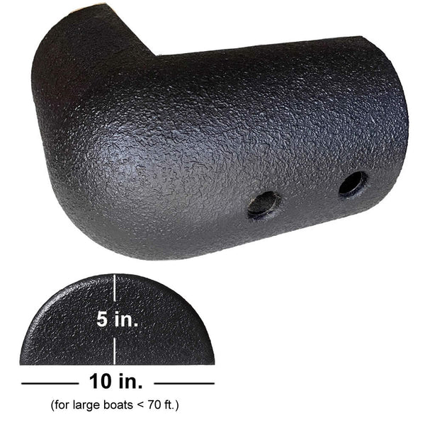 Large Corner Hercules Dock Bumpers™, Black