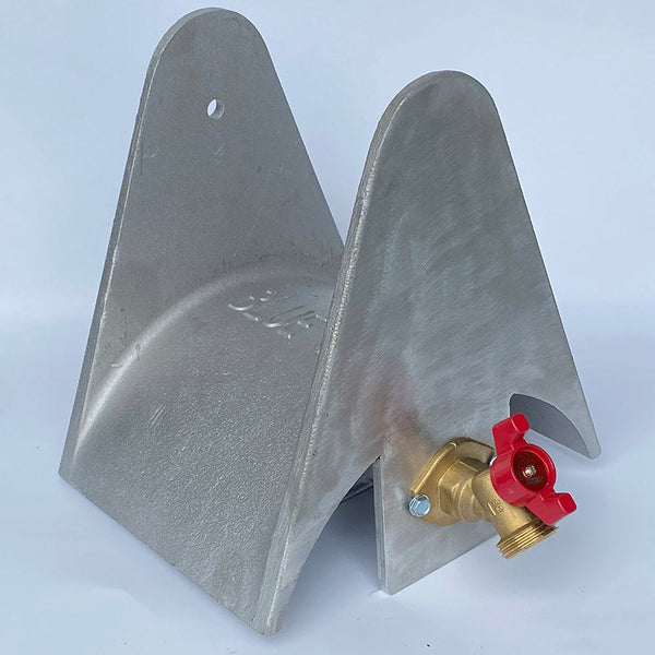 Hose Holder with Water, Aluminum Finish