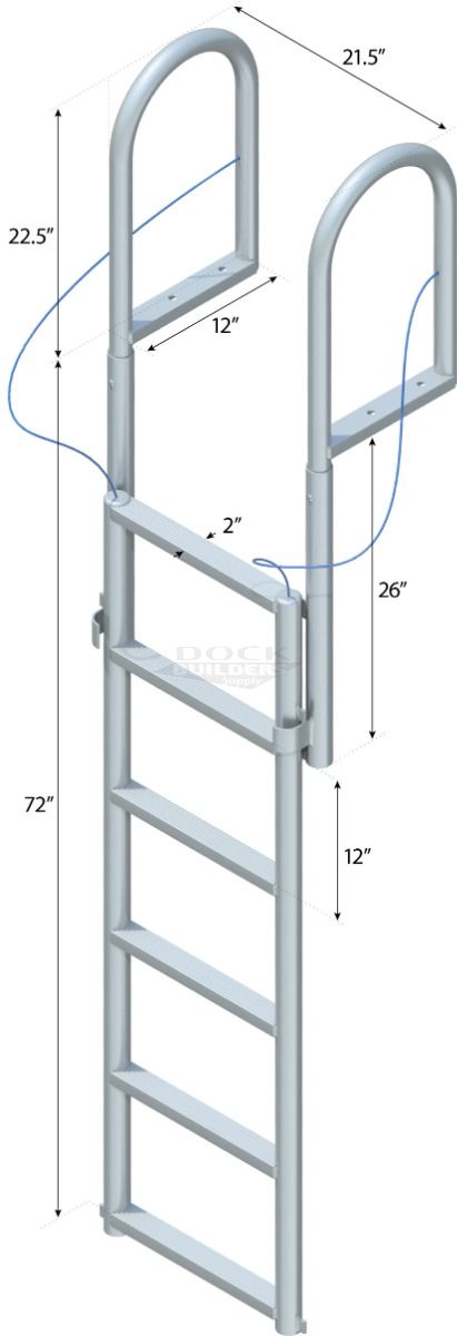 6 Step Lift Ladder with 2" Standard Steps