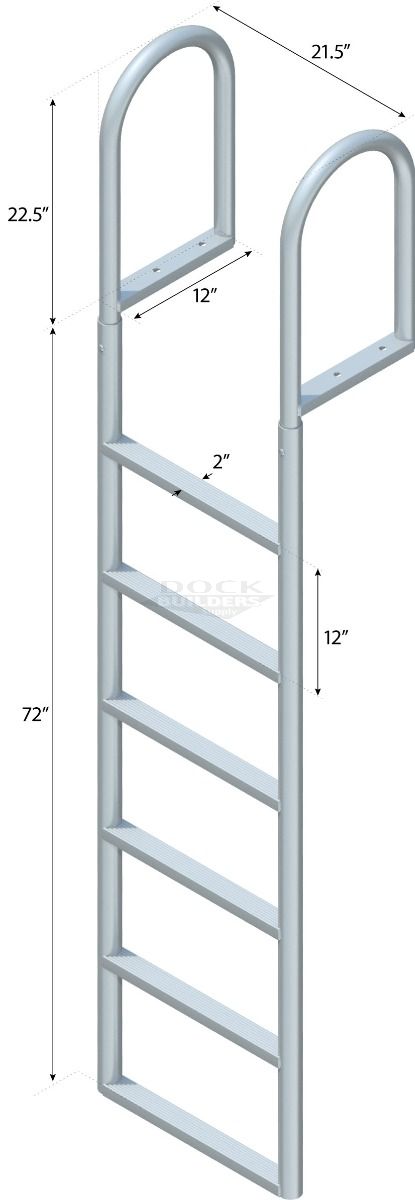 6 Step Straight Ladder with 2" Standard Steps