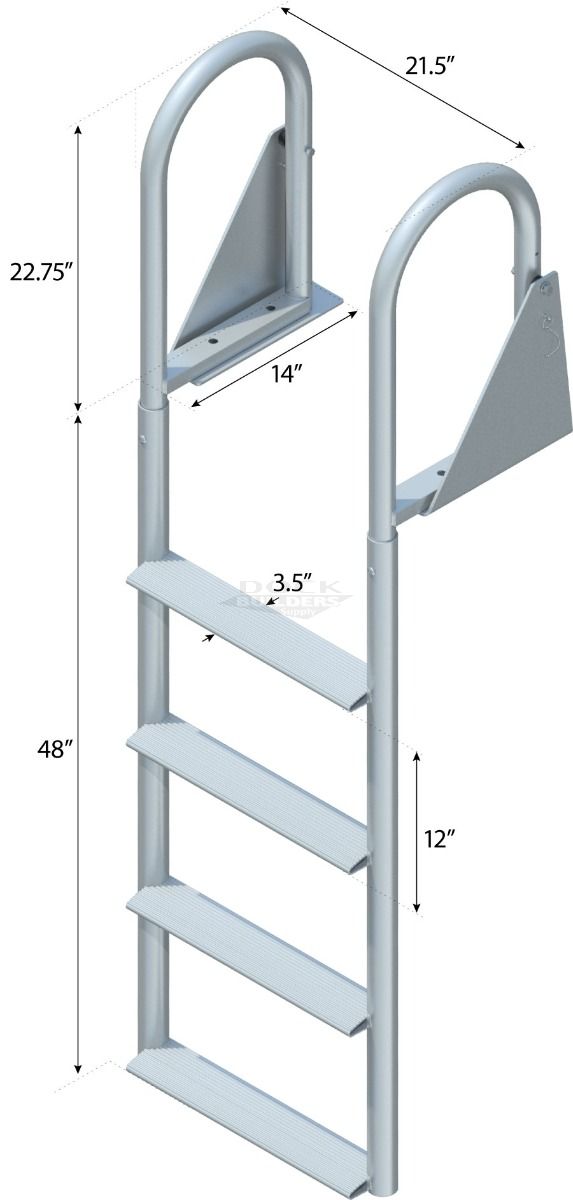 4 Step Swing Ladder with 3-1/2" Wide Steps