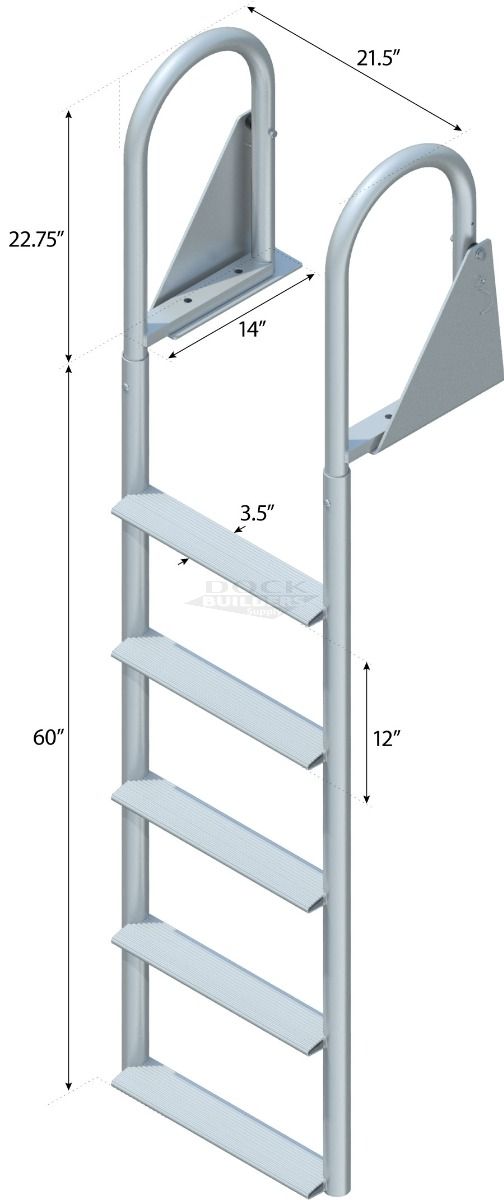 5 Step Swing Ladder with 3-1/2" Wide Steps