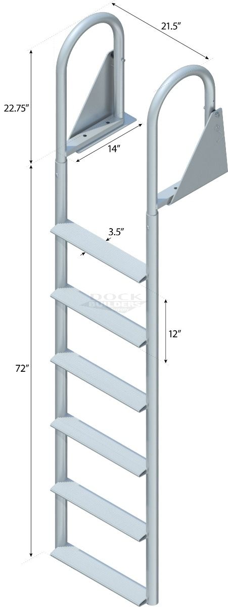 6 Step Swing Ladder with 3-1/2" Wide Steps