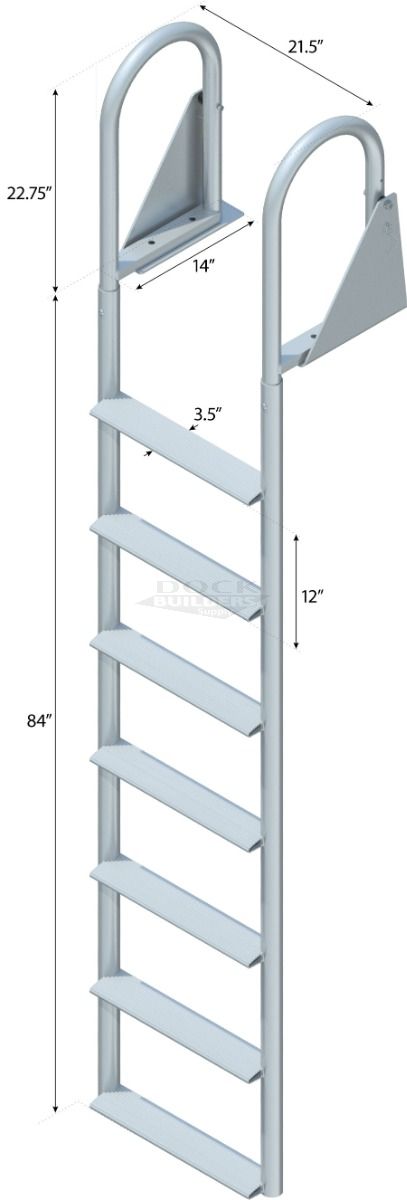 7 Step Swing Ladder with 3-1/2" Wide Steps