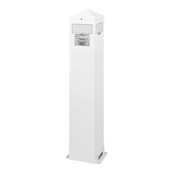 Dockside LED Aluminum Pedestal Light, 110v, 8" x 8" x 41", White Finish
